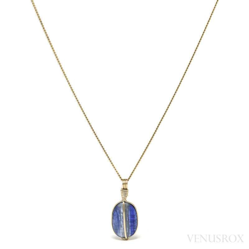 Blue Kyanite Polished Crystal Pendant from Nepal | Venusrox