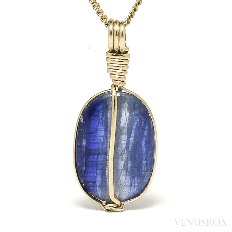 Blue Kyanite Polished Crystal Pendant from Nepal | Venusrox
