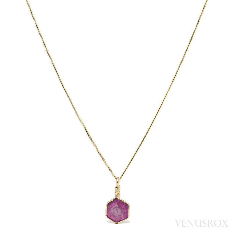 Ruby Polished Crystal Pendant from India | Venusrox