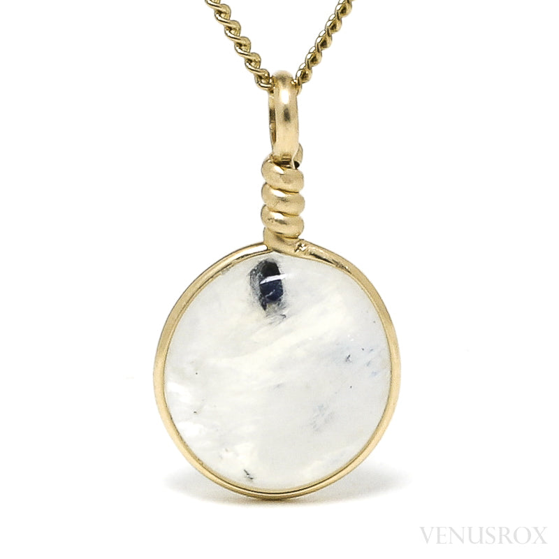 Rainbow Moonstone Polished Crystal Pendant from India | Venusrox