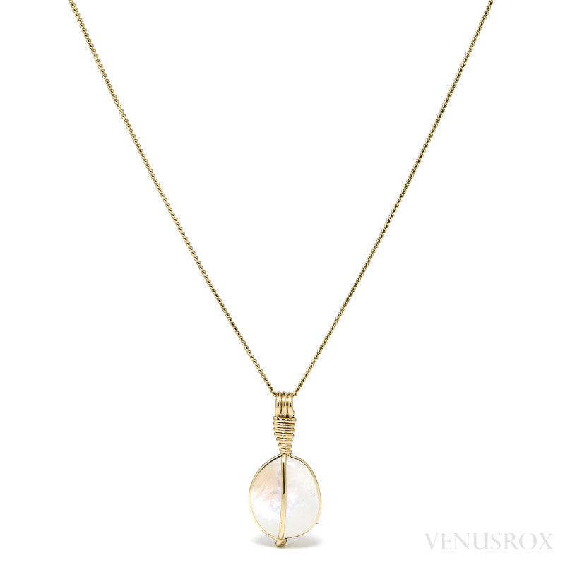 Rainbow Moonstone Polished Crystal Pendant from India | Venusrox
