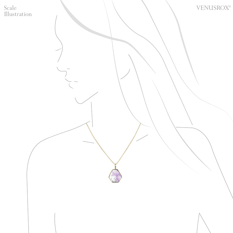 Brandberg Amethyst Quartz Polished Slice Pendant | Venusrox