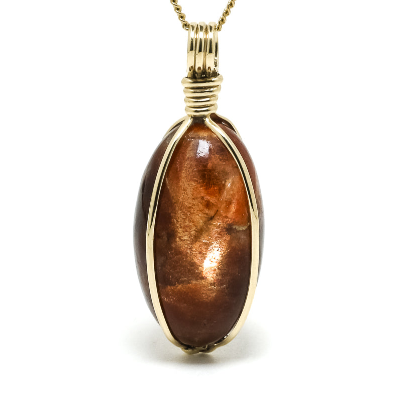 Sunstone Polished Crystal Pendant from India | Venusrox