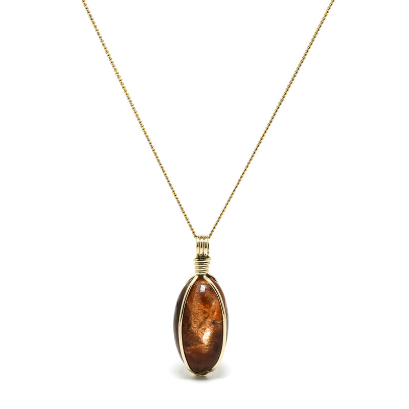 Sunstone Polished Crystal Pendant from India | Venusrox