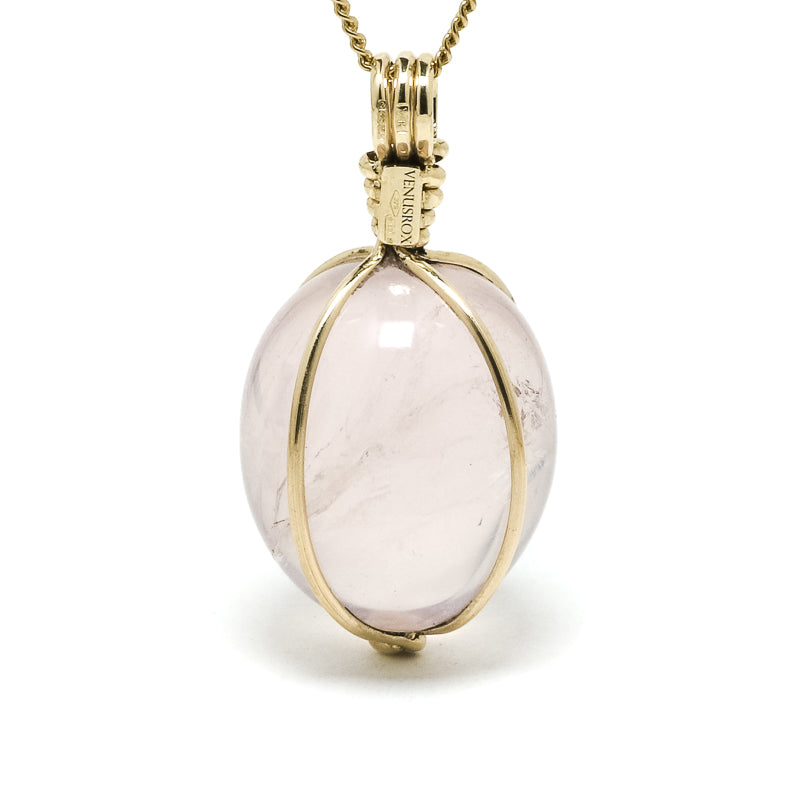 Star Rose Quartz Polished Crystal Pendant from Madagascar | Venusrox