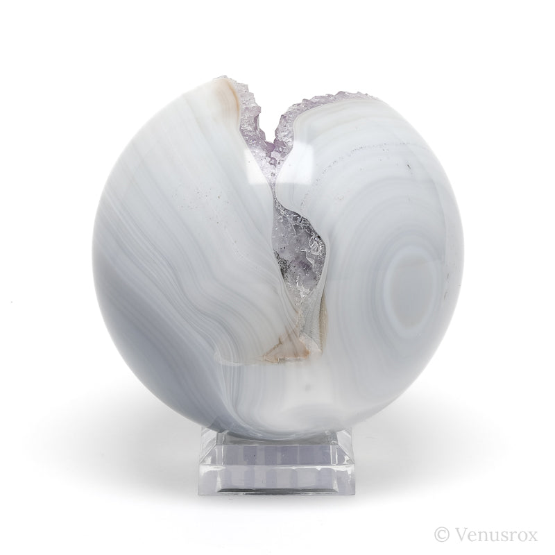 Amethyst with Agate Geode Sphere from Brazil | Venusrox