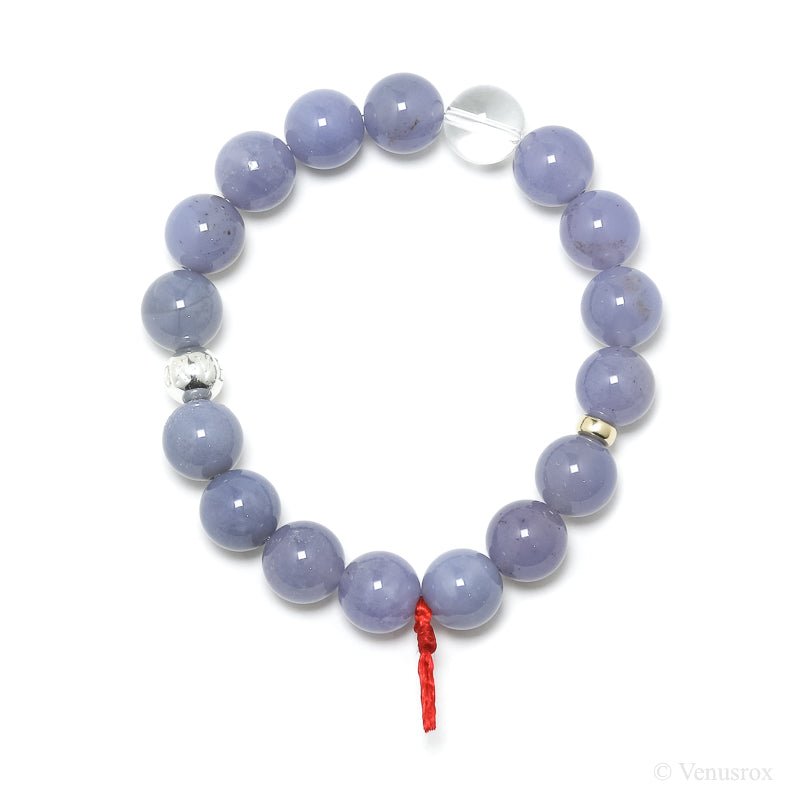 Blue Chalcedony Bead Bracelet from Malawi | Venusrox