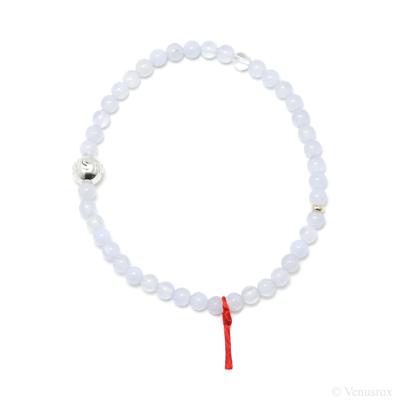 Blue Chalcedony Bead Bracelet from Malawi | Venusrox