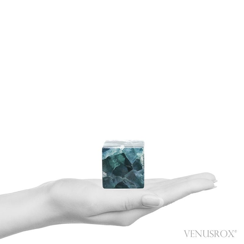 Fluorite Polished Cube from Mexico | Venusrox
