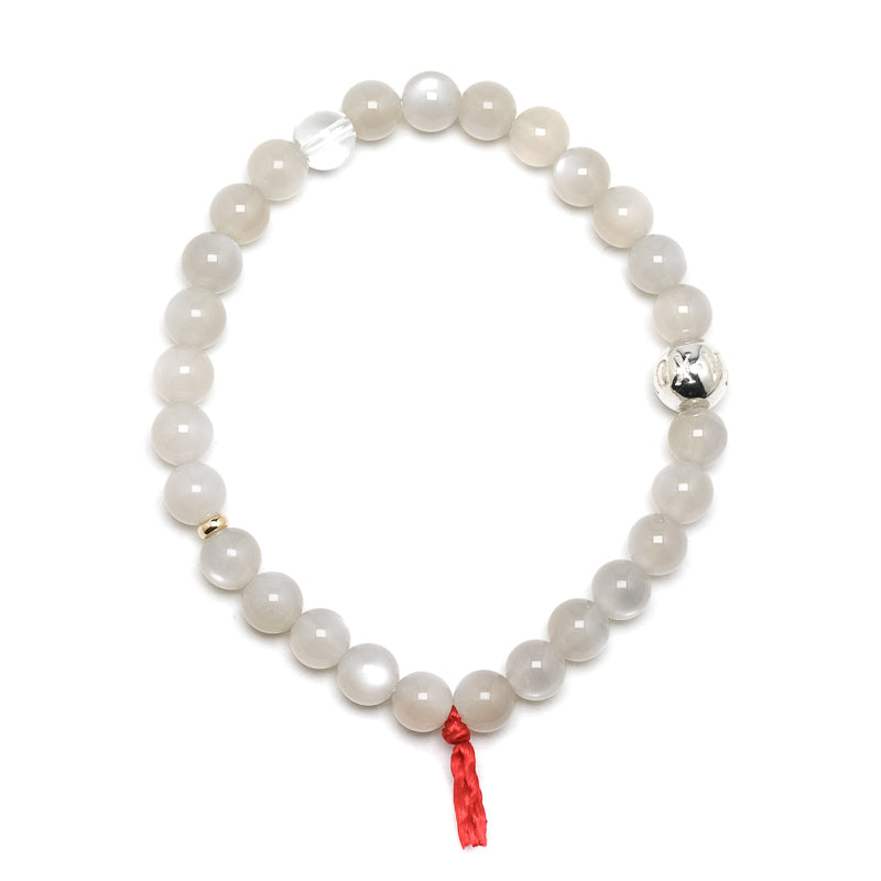 Grey Moonstone Bead Bracelet from India | Venusrox