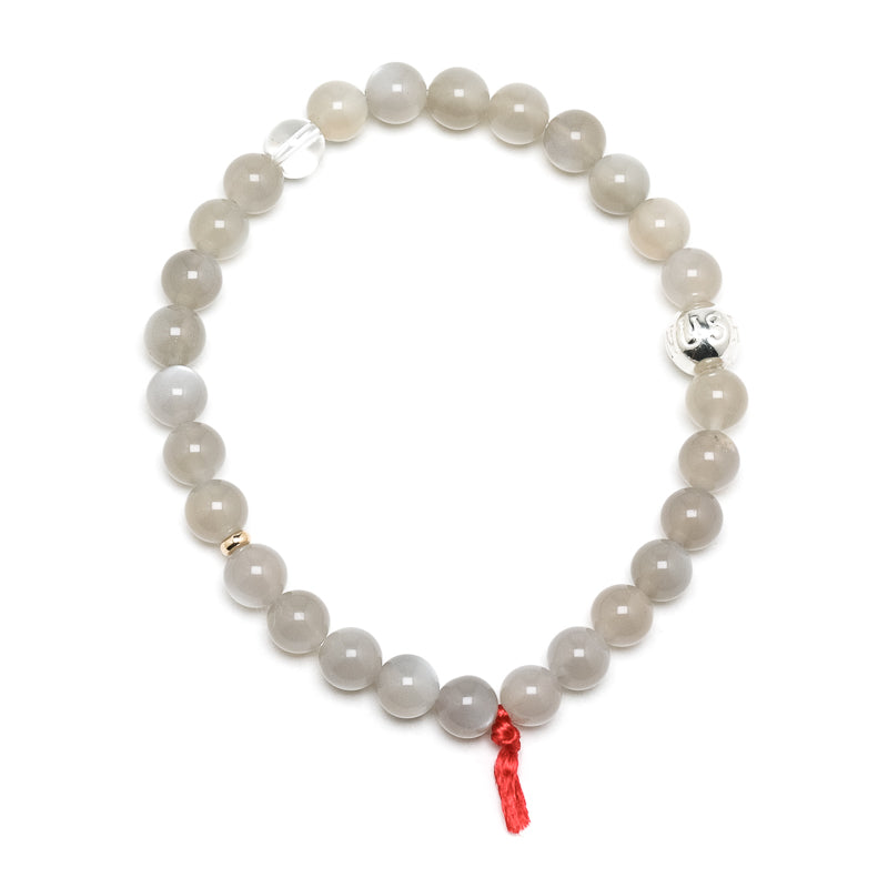 Grey Moonstone Bead Bracelet from India | Venusrox