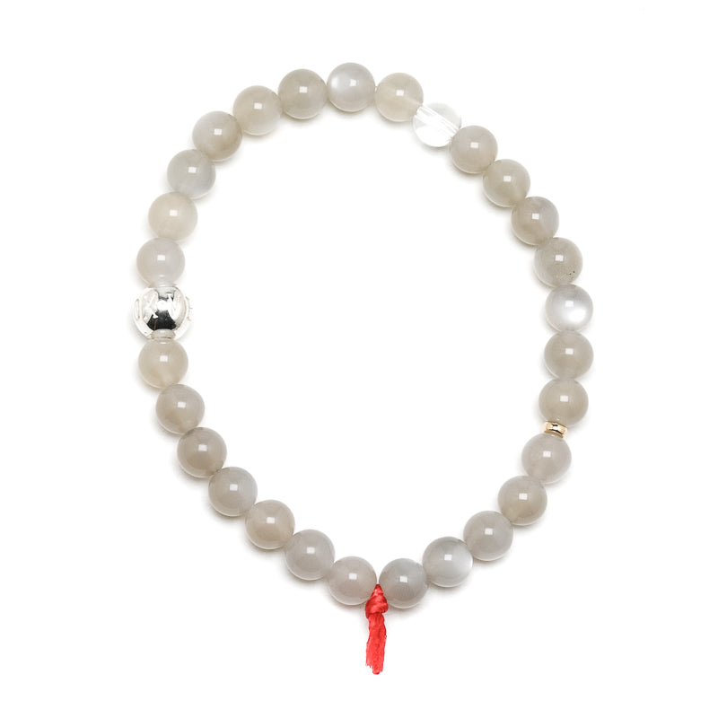 Grey Moonstone Bead Bracelet from India | Venusrox
