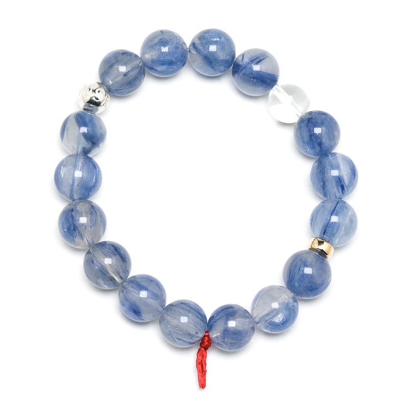 Blue Kyanite in Quartz Bracelet from Brazil | Venusrox