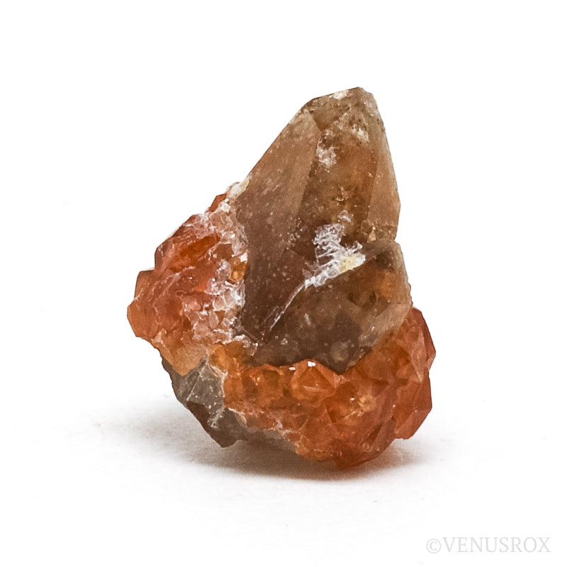 Spessartine Garnet with Smoky Quartz Natural Cluster from Wushan Spessartine Mine, Tongbei, Yunxiao Co., Zhangzhou Prefecture, Fujian Province, China | Venusrox