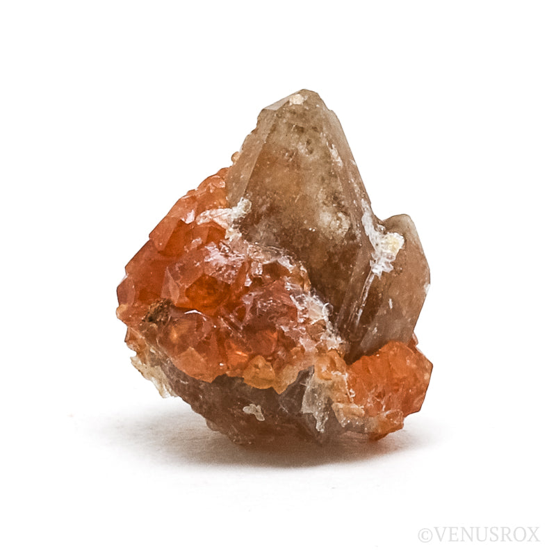 Spessartine Garnet with Smoky Quartz Natural Cluster from Wushan Spessartine Mine, Tongbei, Yunxiao Co., Zhangzhou Prefecture, Fujian Province, China | Venusrox