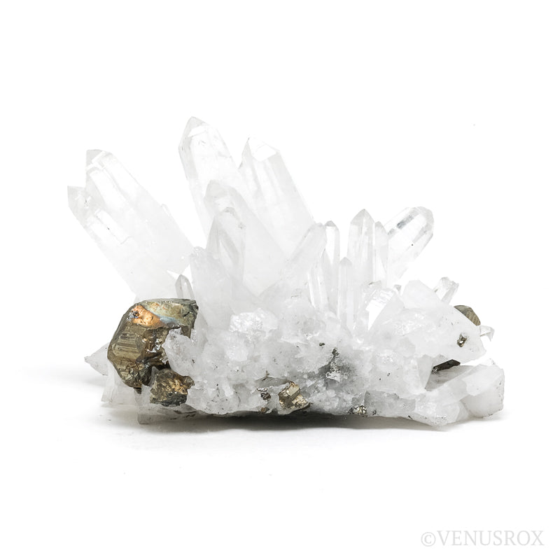 Pyrite with Quartz Natural Cluster from the Huanzala Mine, Huallanca District, Dos de Mayo Province, Huánuco Department, Peru | Venusrox