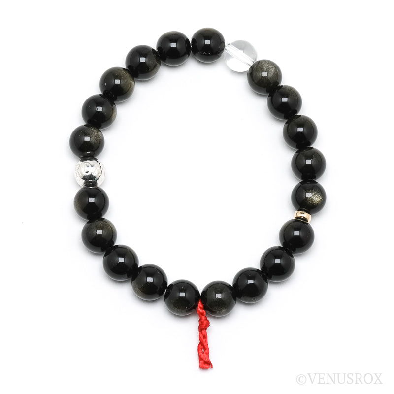 Gold Sheen Obsidian Bead Bracelet from Mexico | Venusrox