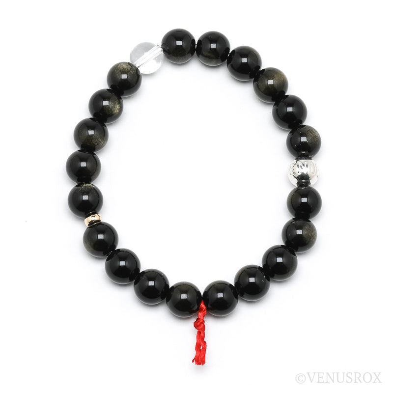 Gold Sheen Obsidian Bead Bracelet from Mexico | Venusrox