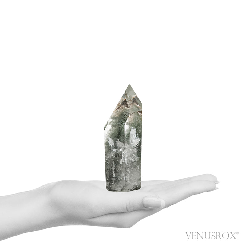 Chlorite Phantom Quartz Polished/Natural Point from Brazil | Venusrox