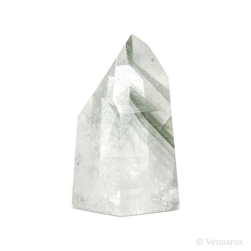 Chlorite Phantom Quartz Polished Point from Brazil | Venusrox