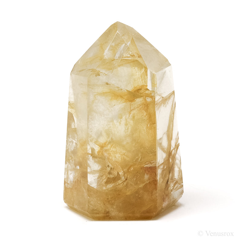 Golden Quartz Polished Point from Brazil | Venusrox