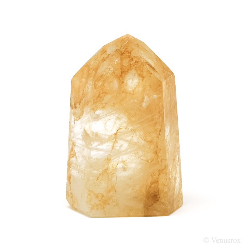Golden Quartz Polished Point from Brazil | Venusrox