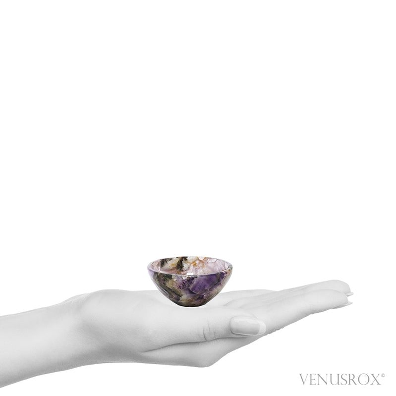 Chevron Amethyst Polished Bowl from India | Venusrox