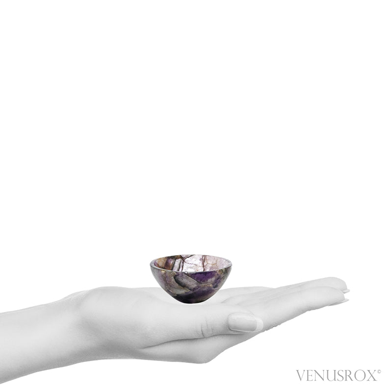Chevron Amethyst Polished Bowl from India | Venusrox