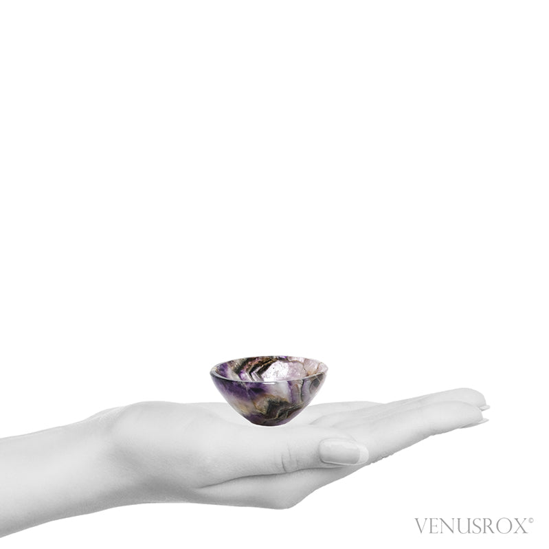 Chevron Amethyst Polished Bowl from India | Venusrox