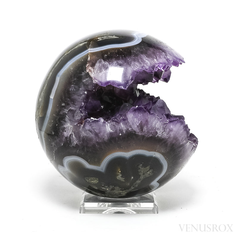 Amethyst with Agate Geode Sphere from Brazil | Venusrox