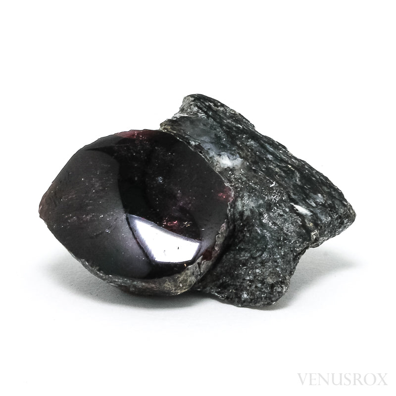 Almandine Garnet with Biotite Part Polished/Part Natural Crystal from Schenkenzell, Rottweil, Freiburg Region, Baden-Württemberg, Germany | Venusrox