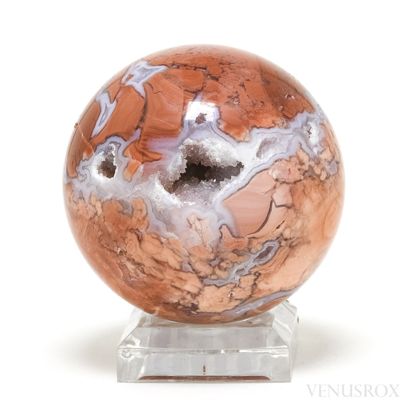 Agate with Quartz Geode Sphere from Brazil | Venusrox