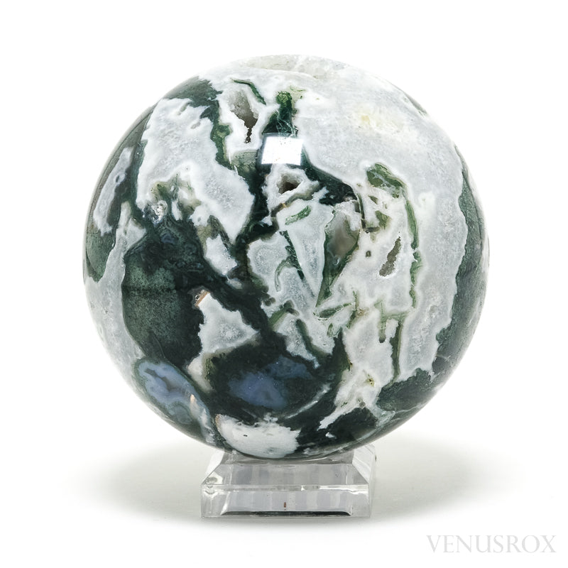 Moss Agate with Quartz Polished Sphere from India | Venusrox
