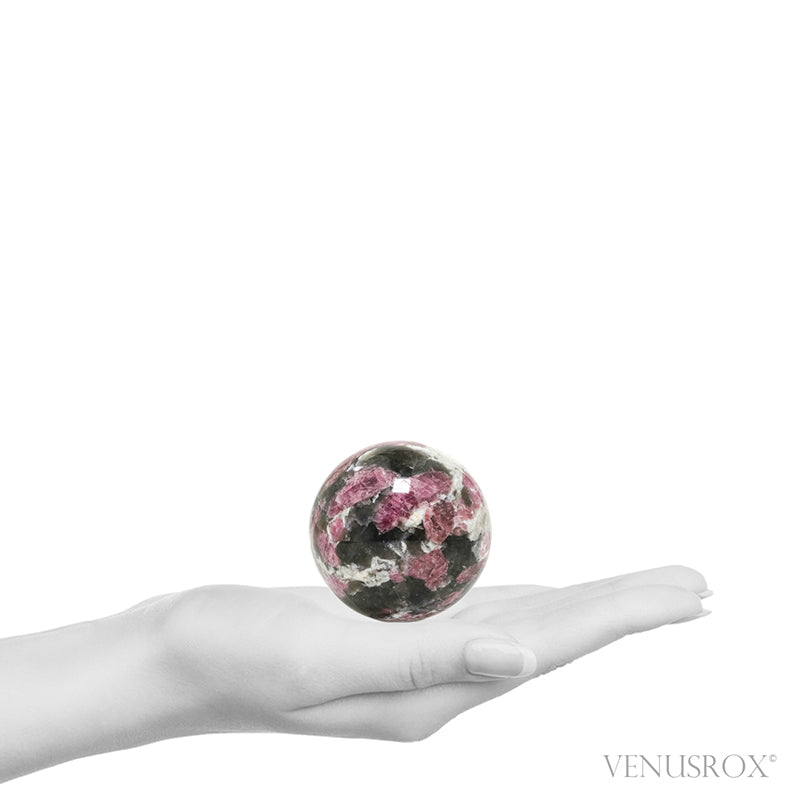 Pink Tourmaline with Albite Polished Sphere from Brazil | Venusrox