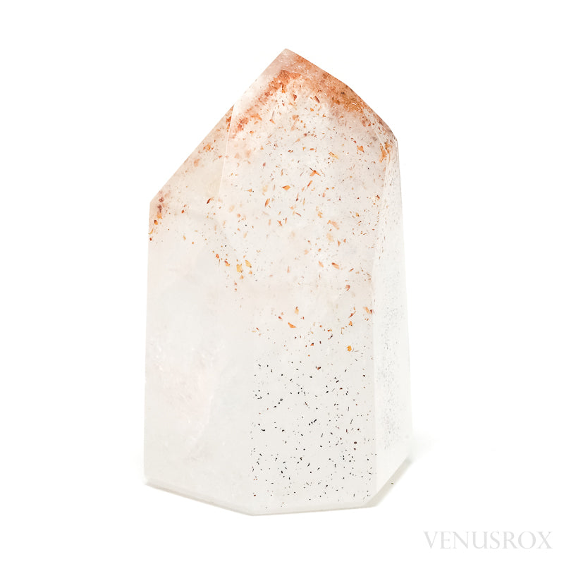 Hematite Phantom in Quartz (Clear) Polished Point from Madagascar | Venusrox