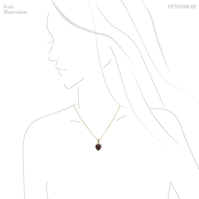 Rubellite (Red Tourmaline) Polished Sphere Pendant from Brazil | Venusrox