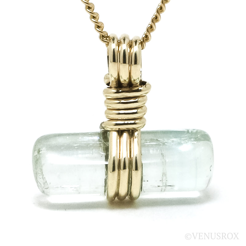 Aquamarine Polished Crystal Pendant from Ukraine | Venusrox