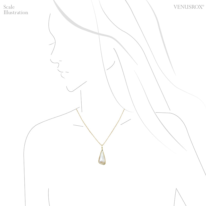 Rainbow Moonstone Polished Crystal Pendant from Chupa, Karelia, Russia | Venusrox