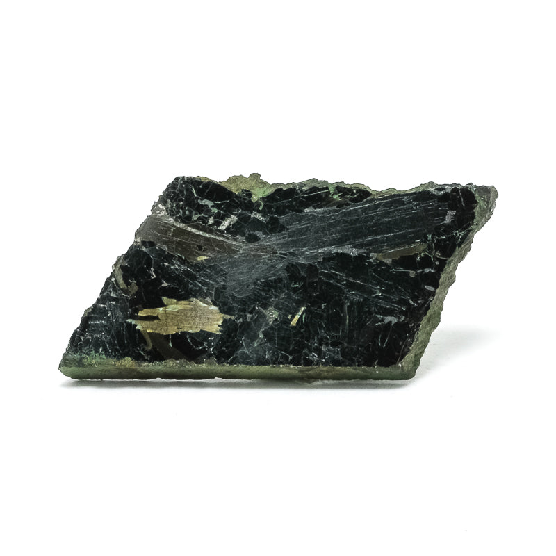 Nuummite Part Polished/Part Natural Slice from Nuuk, Sermersooq, Greenland | Venusrox