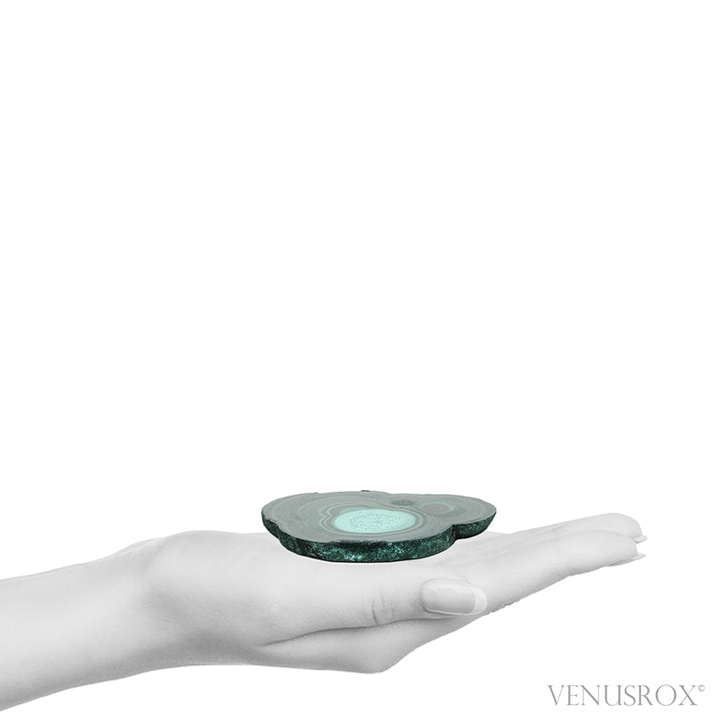 Malachite Polished/Natural Slice from the Democratic Republic of Congo | Venusrox