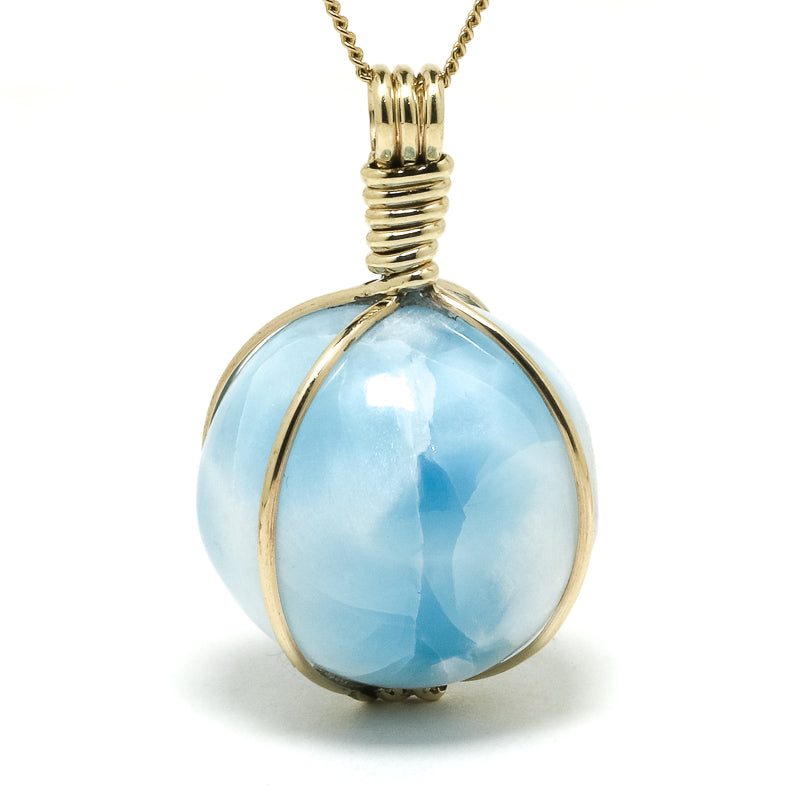 Larimar Polished Crystal Pendant from Dominican Republic, Caribbean Sea | Venusrox