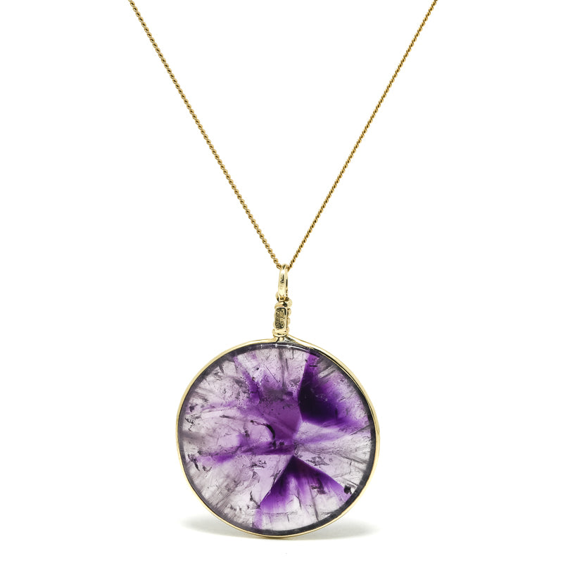 Amethyst Phantom Polished Crystal Pendant from Chennai, Tamil Nadu, India | Venusrox