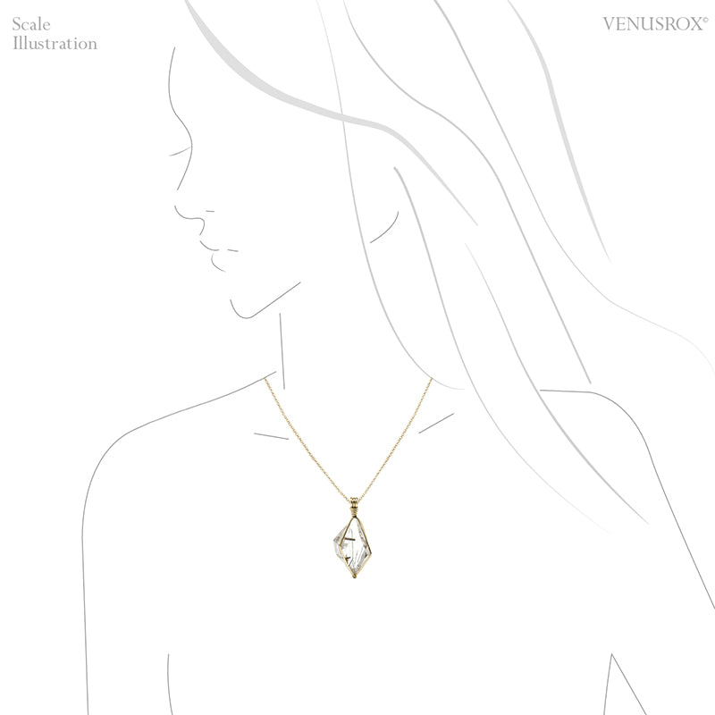 Rutilated Quartz Polished Crystal Pendant from Madagascar | Venusrox