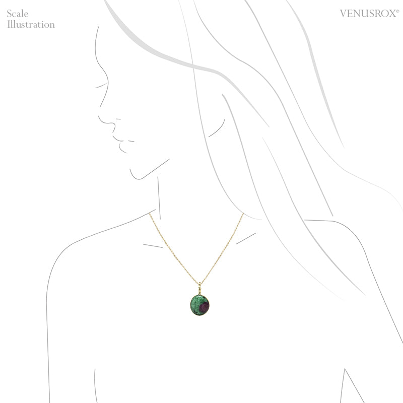 Ruby & Zoisite Polished Crystal Pendant from India | Venusrox