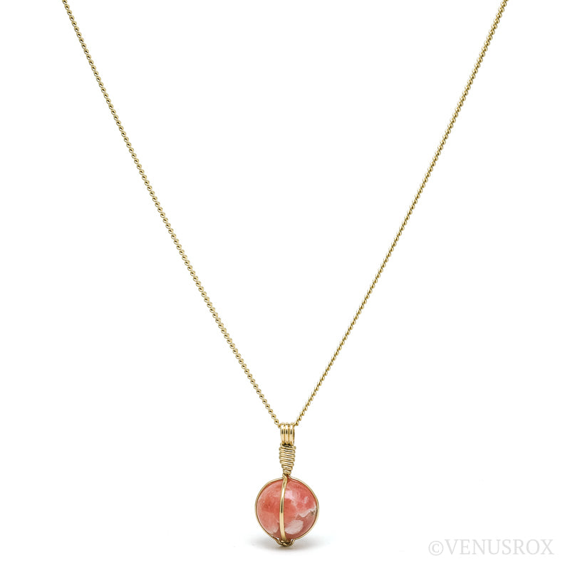 Rhodochrosite Sphere Pendant from Argentina | Venusrox
