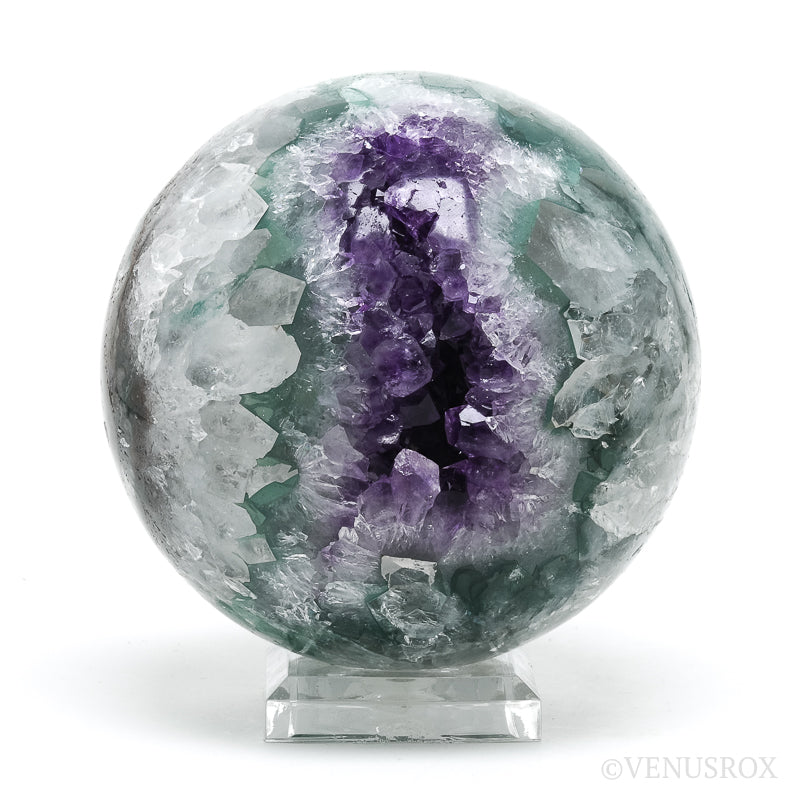 Amethyst with Quartz & Agate Geode Sphere from Brazil | Venusrox