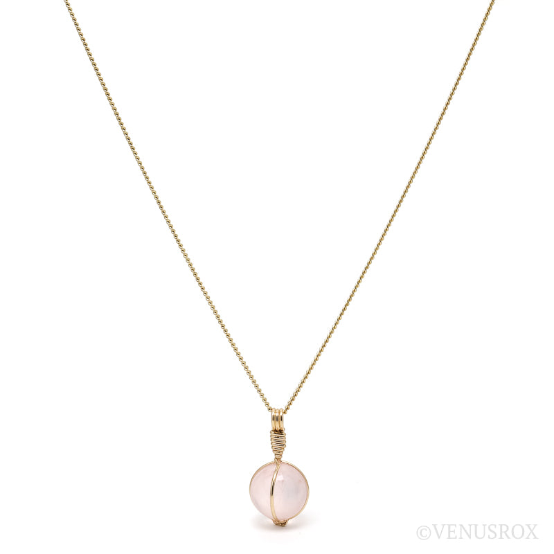 Star Rose Quartz Sphere Pendant from Madagascar | Venusrox