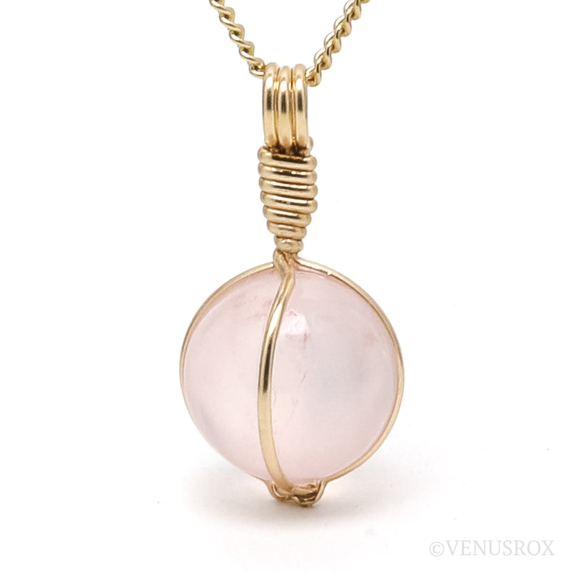 Star Rose Quartz Sphere Pendant from Madagascar | Venusrox