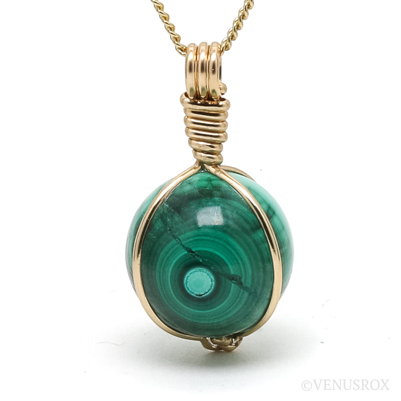 Malachite Polished Sphere Pendant from the Democratic Republic of Congo | Venusrox