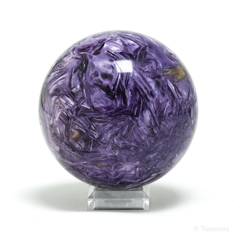 Charoite Polished Sphere from Sakha Republic, Siberia, Russia | Venusrox